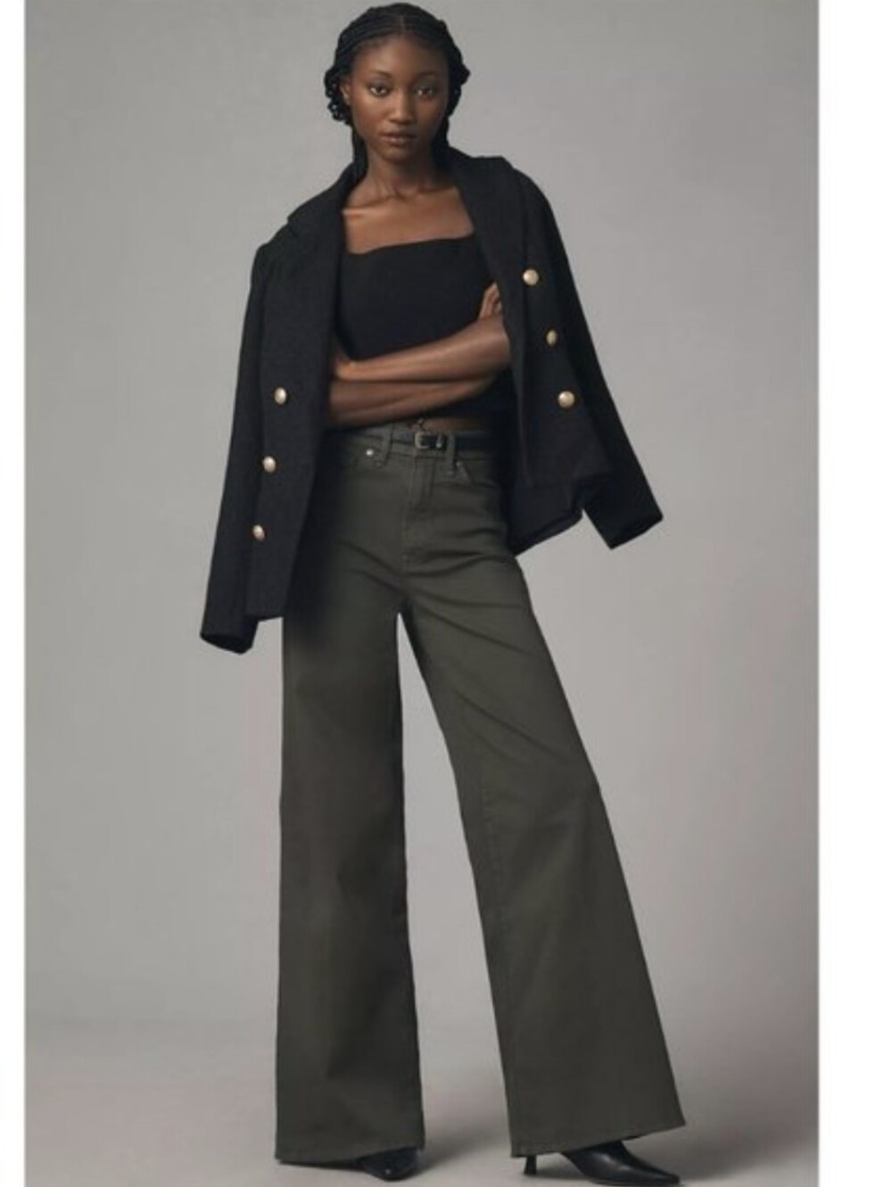 Good American Womens Wide Leg Pants NWT Good Waist Palazzo Trousers Plus Size 24